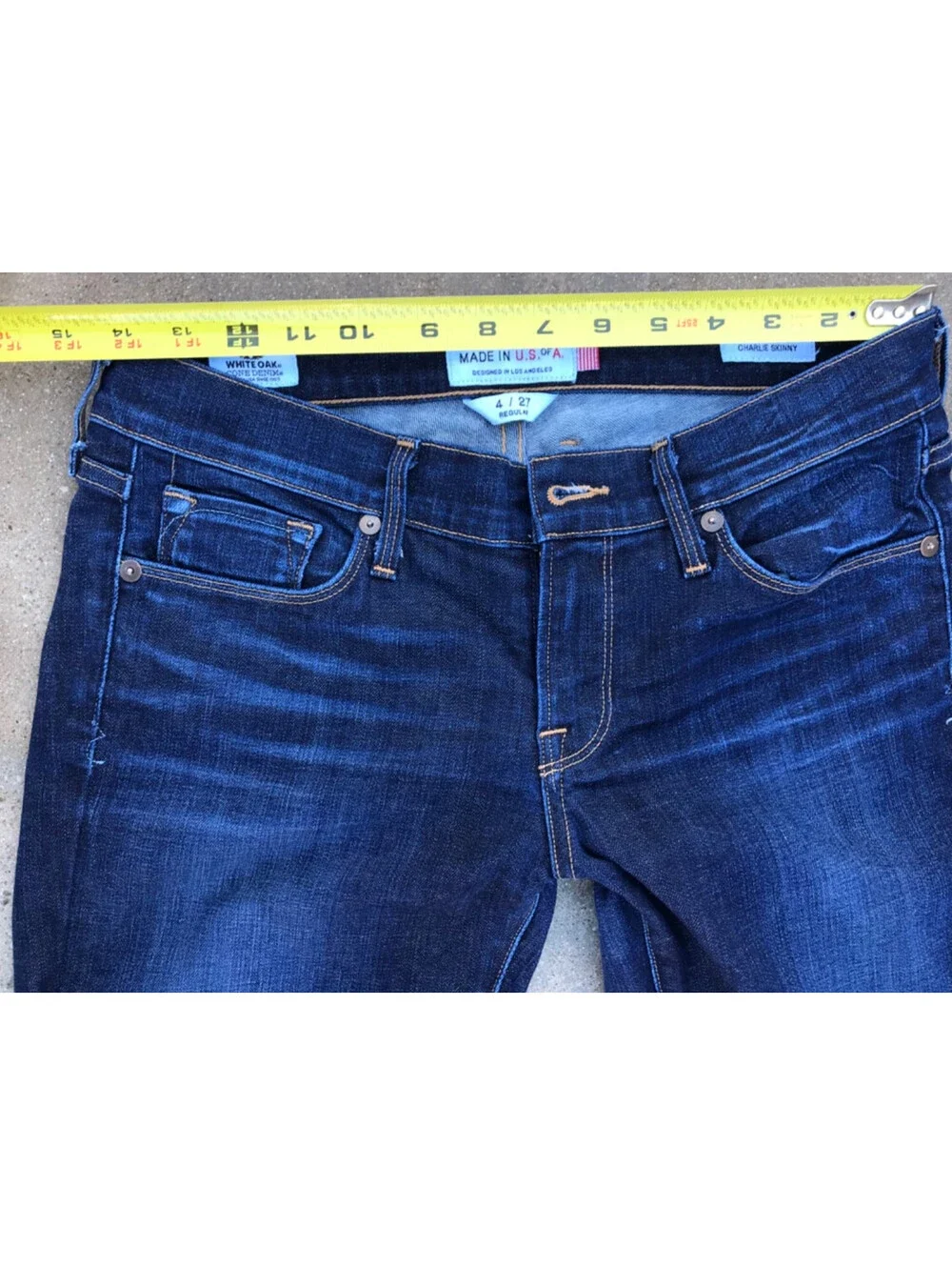 Lucky Brand White Oak Cone Denim Lolita Skinny Jeans 4/27 Made USA fit 28Wx32L